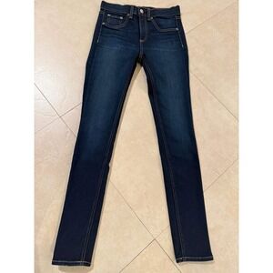 Rag & Bone High Rise Ankle Skinny Jeans Bedford Dark Wash Size 25 Made in USA